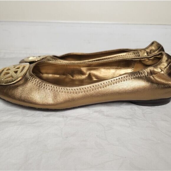 Anne Klien Gold ballet Flats - Picture 2 of 4